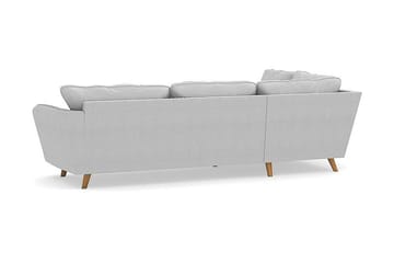 Trend Lyx 4-sits Vänstervänd L-formad Schäslongsoffa i Tyg - Ljusgrå - Möbler - Soffa - Divansoffa & schäslongsoffa - 4 sits soffa med divan