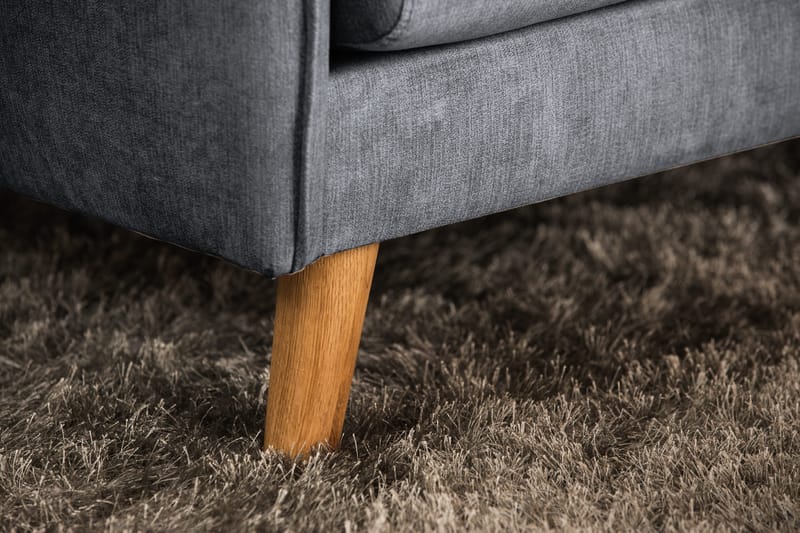 Trend Lyx 4-sits Vänstervänd L-formad Schäslongsoffa i Tyg - Mörkgrå - Möbler - Soffa - Divansoffa & schäslongsoffa - 4 sits soffa med divan