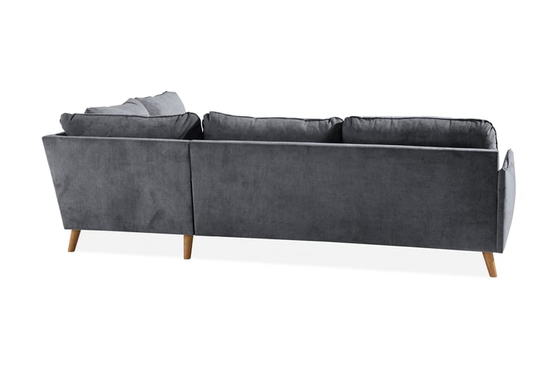 Trend Lyx Schäslongsoffa Höger - Mörkgrå/Ek - Möbler - Soffa - Divansoffa & schäslongsoffa - 4 sits soffa med divan