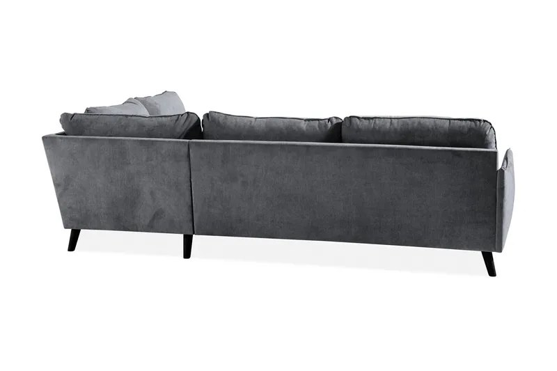 Trend Lyx Schäslongsoffa Höger - Mörkgrå/Svart - Möbler - Soffa - Divansoffa & schäslongsoffa - 4 sits soffa med divan