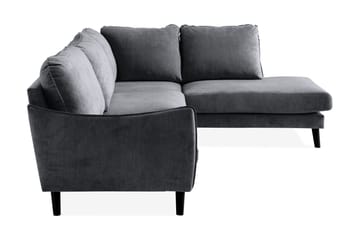 Trend Lyx Schäslongsoffa Höger - Mörkgrå/Svart - Möbler - Soffa - Divansoffa & schäslongsoffa - 4 sits soffa med divan