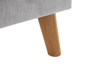 Trend Lyx Schäslongsoffa Vänster - Ljusgrå/Ek - Möbler - Soffa - Divansoffa & schäslongsoffa - 4 sits soffa med divan