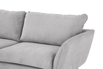 Trend Lyx Schäslongsoffa Vänster - Ljusgrå/Ek - Möbler - Soffa - Divansoffa & schäslongsoffa - 4 sits soffa med divan