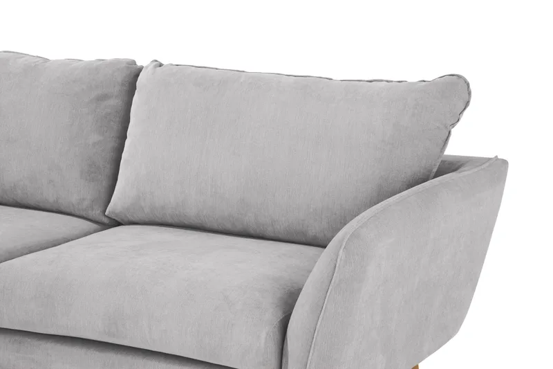 Trend Lyx Schäslongsoffa Vänster - Ljusgrå/Ek - Möbler - Soffa - Divansoffa & schäslongsoffa - 4 sits soffa med divan