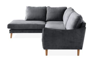 Trend Lyx Schäslongsoffa Vänster - Mörkgrå/Ek - Möbler - Soffa - Divansoffa & schäslongsoffa - 4 sits soffa med divan