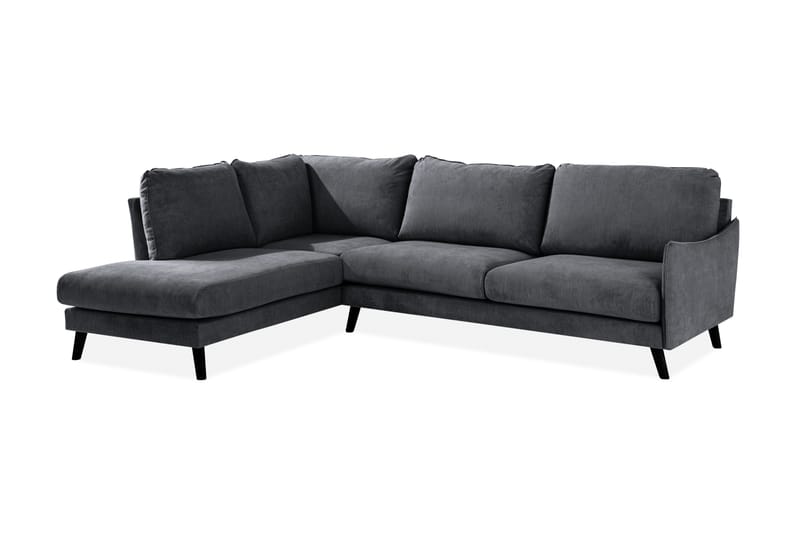 Trend Lyx Schäslongsoffa Vänster - Mörkgrå/Svart - Möbler - Soffa - Divansoffa & schäslongsoffa - 4 sits soffa med divan