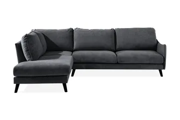 Trend Lyx Schäslongsoffa Vänster - Mörkgrå/Svart - Möbler - Soffa - Divansoffa & schäslongsoffa - 4 sits soffa med divan