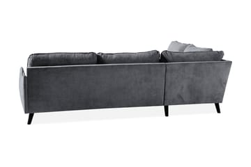 Trend Lyx Schäslongsoffa Vänster - Mörkgrå/Svart - Möbler - Soffa - Divansoffa & schäslongsoffa - 4 sits soffa med divan