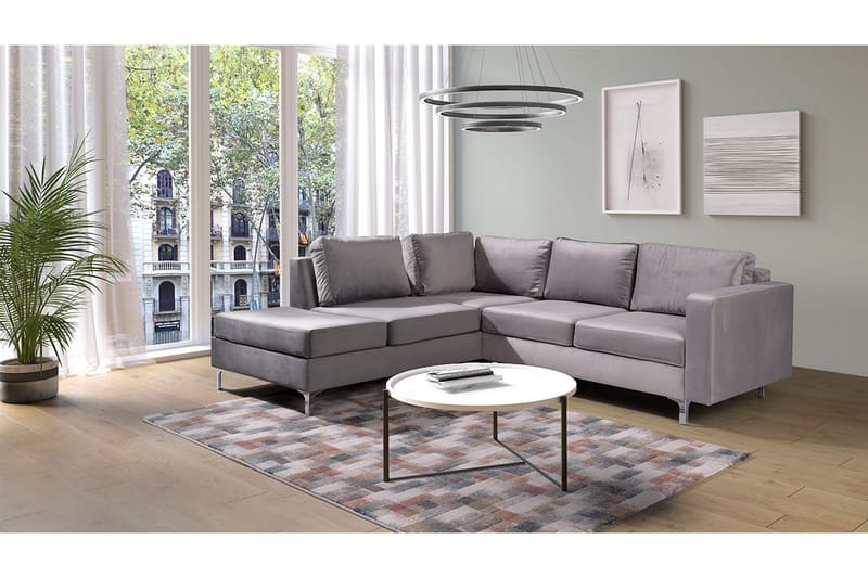 Truro 8-sits Soffa Vänster - Silver - Möbler - Soffa - Divansoffa & schäslongsoffa - 4 sits soffa med divan