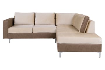 Truro Höger L-formad Hörnsoffa med Divan i Tyg - Brun - Möbler - Soffa - Sammetssoffa