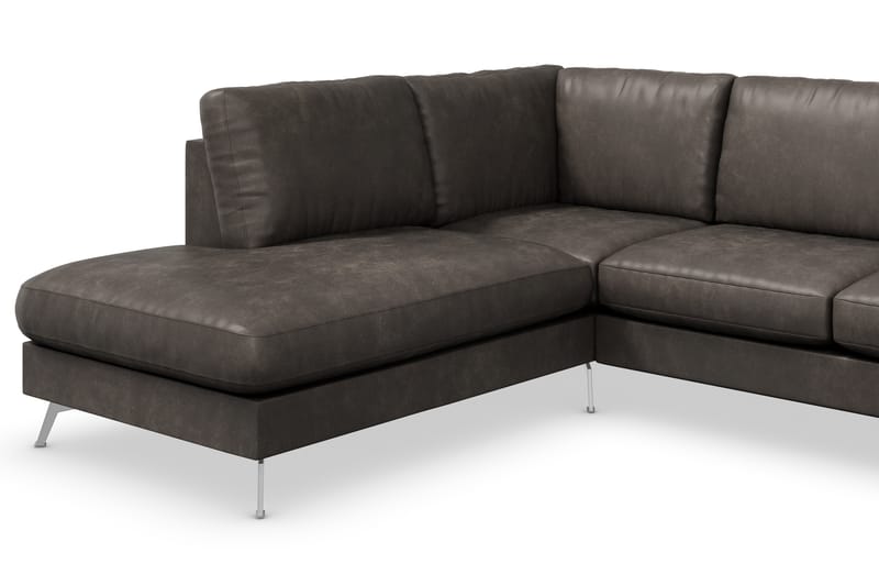 U-soffa Friday Lyx med Schäslong Vänster - Svart/Läder - Möbler - Soffa - Divansoffa & schäslongsoffa
