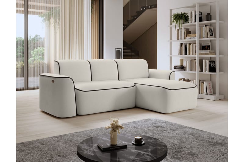 Ume 4-sits Soffa med Divan - Beige - Möbler - Soffa - Divansoffa & schäslongsoffa - 4 sits soffa med divan