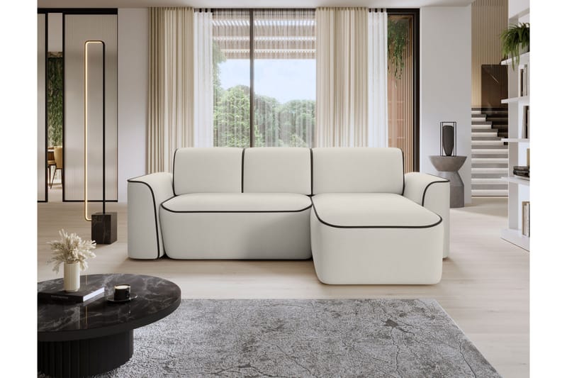 Ume 4-sits Soffa med Divan - Beige - Möbler - Soffa - Divansoffa & schäslongsoffa - 4 sits soffa med divan