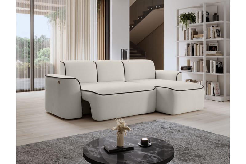 Ume 4-sits Soffa med Divan - Beige - Möbler - Soffa - Divansoffa & schäslongsoffa - 4 sits soffa med divan