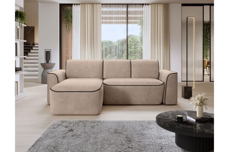 Ume 4-sits Soffa med Divan - Cream - Möbler - Soffa - Divansoffa & schäslongsoffa - 4 sits soffa med divan
