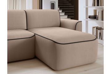 Ume 4-sits Soffa med Divan - Cream - Möbler - Soffa - Divansoffa & schäslongsoffa - 4 sits soffa med divan