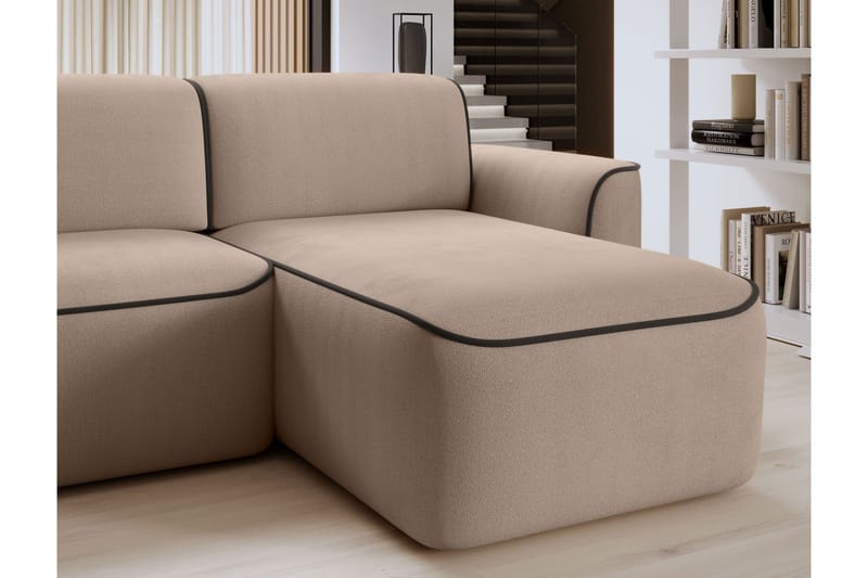 Ume 4-sits Soffa med Divan - Cream - Möbler - Soffa - Divansoffa & schäslongsoffa - 4 sits soffa med divan