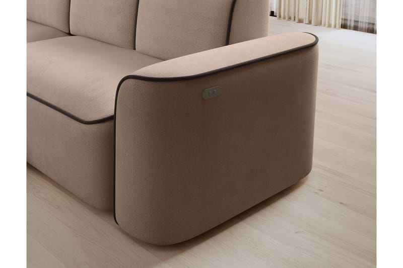 Ume 4-sits Soffa med Divan - Cream - Möbler - Soffa - Divansoffa & sch äslongsoffa - 4 sits soffa med divan
