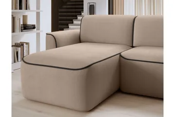Ume 4-sits Soffa med Divan - Cream - Möbler - Soffa - Divansoffa & schäslongsoffa - 4 sits soffa med divan
