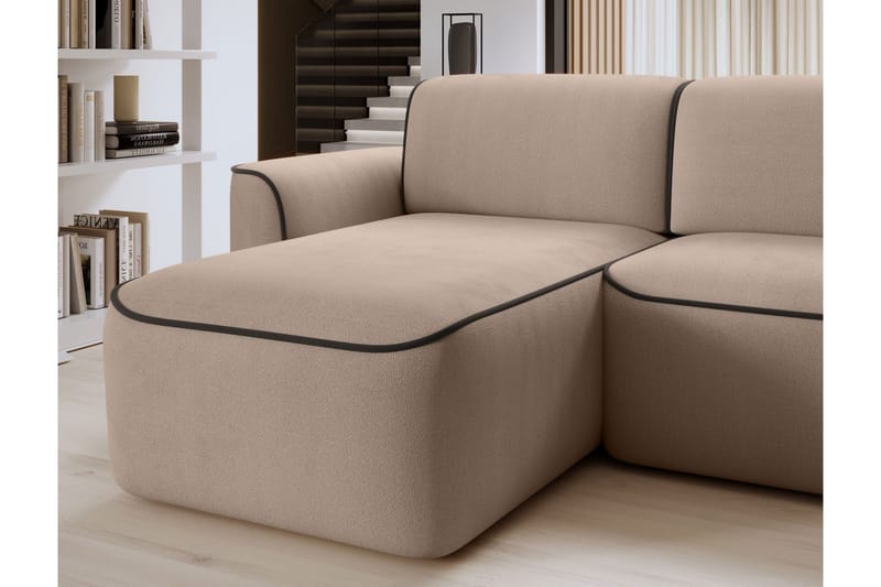 Ume 4-sits Soffa med Divan - Cream - Möbler - Soffa - Divansoffa & schäslongsoffa - 4 sits soffa med divan