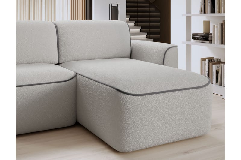 Ume 4-sits Soffa med Divan - Grå - Möbler - Soffa - Divansoffa & schäslongsoffa - 4 sits soffa med divan