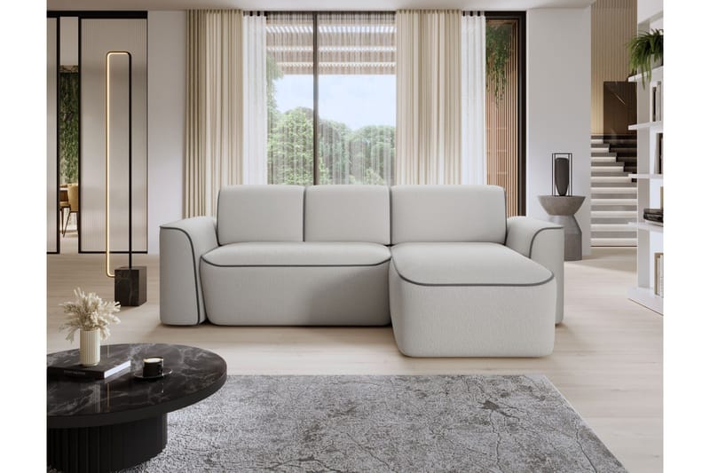 Ume 4-sits Soffa med Divan - Grå - Möbler - Soffa - Divansoffa & schäslongsoffa - 4 sits soffa med divan