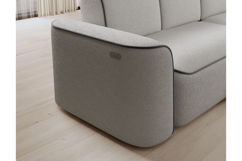 Ume 4-sits Soffa med Divan - Grå - Möbler - Soffa - Divansoffa & schäslongsoffa - 4 sits soffa med divan