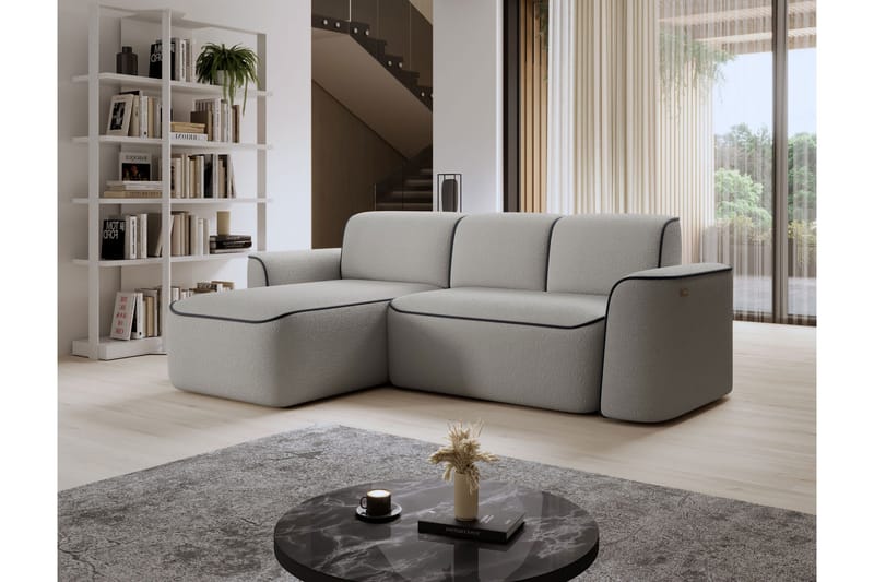 Ume 4-sits Soffa med Divan - Grå - Möbler - Soffa - Divansoffa & schäslongsoffa - 4 sits soffa med divan