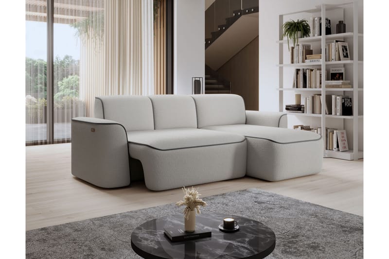 Ume 4-sits Soffa med Divan - Grå - Möbler - Soffa - Divansoffa & schäslongsoffa - 4 sits soffa med divan