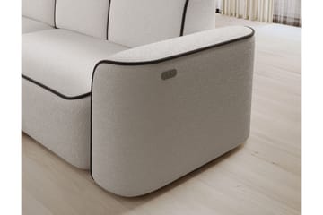 Ume 4-sits Soffa med Divan - Vit - Möbler - Soffa - Divansoffa & schäslongsoffa - 4 sits soffa med divan