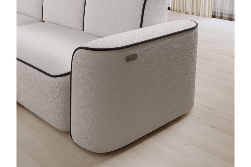 Ume 4-sits Soffa med Divan - Vit - Möbler - Soffa - Divansoffa & schäslongsoffa - 4 sits soffa med divan