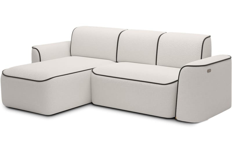 Ume 4-sits Soffa med Divan - Vit - Möbler - Soffa - Divansoffa & schäslongsoffa - 4 sits soffa med divan