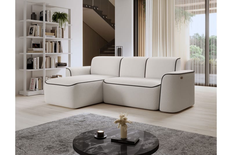 Ume 4-sits Soffa med Divan - Vit - Möbler - Soffa - Divansoffa & schäslongsoffa - 4 sits soffa med divan