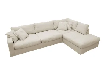 Valencia Extra Djup 4-sits Soffa med Schäslong Höger - Beige - Möbler - Soffa - Divansoffa & schäslongsoffa - 4 sits soffa med divan