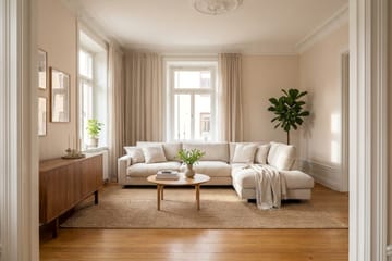Valencia Extra Djup 4-sits Soffa med Schäslong Höger - Beige - Möbler - Soffa - Divansoffa & schäslongsoffa - 4 sits soffa med divan