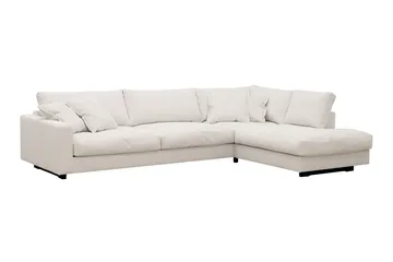 Valencia Extra Djup 4-sits Soffa med Schäslong Höger - Benvit - Möbler - Soffa - Divansoffa & schäslongsoffa - 4 sits soffa med divan