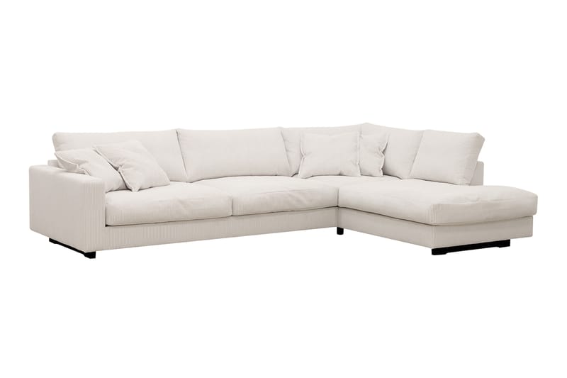 Valencia Extra Djup 4-sits Soffa med Schäslong Höger - Benvit - Möbler - Soffa - Divansoffa & schäslongsoffa - 4 sits soffa med divan