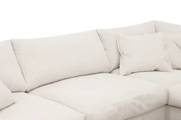 Valencia Extra Djup 4-sits Soffa med Schäslong Höger - Benvit - Möbler - Soffa - Divansoffa & schäslongsoffa - 4 sits soffa med divan