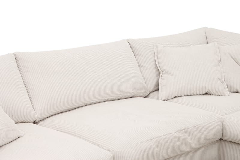Valencia Extra Djup 4-sits Soffa med Schäslong Höger - Benvit - Möbler - Soffa - Divansoffa & schäslongsoffa - 4 sits soffa med divan