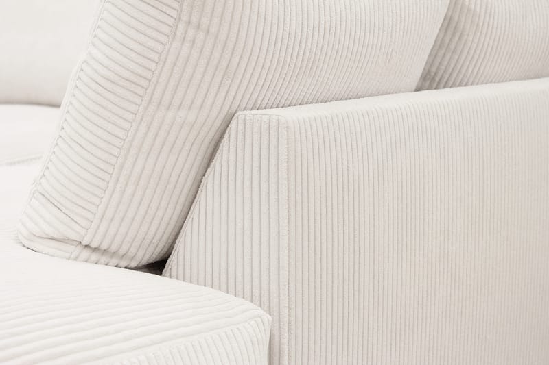 Valencia Extra Djup 4-sits Soffa med Schäslong Höger - Benvit - Möbler - Soffa - Divansoffa & schäslongsoffa - 4 sits soffa med divan