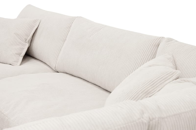 Valencia Extra Djup 4-sits Soffa med Schäslong Höger - Benvit - Möbler - Soffa - Divansoffa & schäslongsoffa - 4 sits soffa med divan