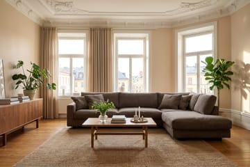 Valencia Extra Djup 4-sits Soffa med Schäslong Höger - Brun - Möbler - Soffa - Divansoffa & schäslongsoffa - 4 sits soffa med divan