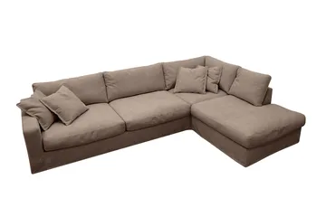 Valencia Extra Djup 4-sits Soffa med Schäslong Höger - Mörkbrun - Möbler - Soffa - Divansoffa & schäslongsoffa - 4 sits soffa med divan