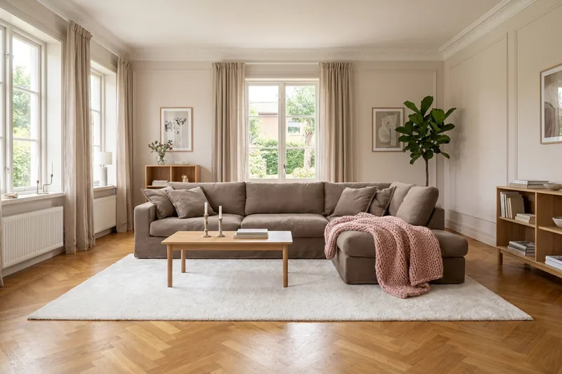 Valencia Extra Djup 4-sits Soffa med Schäslong Höger - Mörkbrun - Möbler - Soffa - Divansoffa & schäslongsoffa - 4 sits soffa med divan