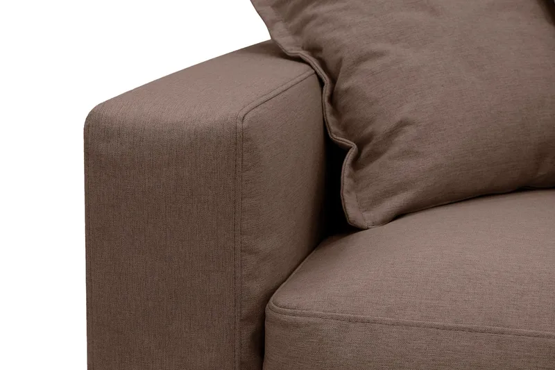 Valencia Extra Djup 4-sits Soffa med Schäslong Höger - Mörkbrun - Möbler - Soffa - Divansoffa & schäslongsoffa - 4 sits soffa med divan