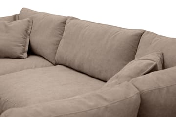 Valencia Extra Djup 4-sits Soffa med Schäslong Höger - Mörkbrun - Möbler - Soffa - Divansoffa & schäslongsoffa - 4 sits soffa med divan
