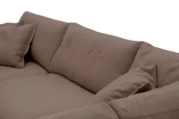 Valencia Extra Djup 4-sits Soffa med Schäslong Höger - Mörkbrun - Möbler - Soffa - Divansoffa & schäslongsoffa - 4 sits soffa med divan