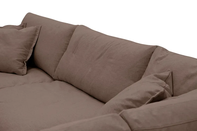 Valencia Extra Djup 4-sits Soffa med Schäslong Höger - Mörkbrun - Möbler - Soffa - Divansoffa & schäslongsoffa - 4 sits soffa med divan