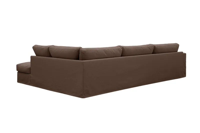 Valencia Extra Djup 4-sits Soffa med Schäslong Höger - Mörkbrun - Möbler - Soffa - Divansoffa & schäslongsoffa - 4 sits soffa med divan