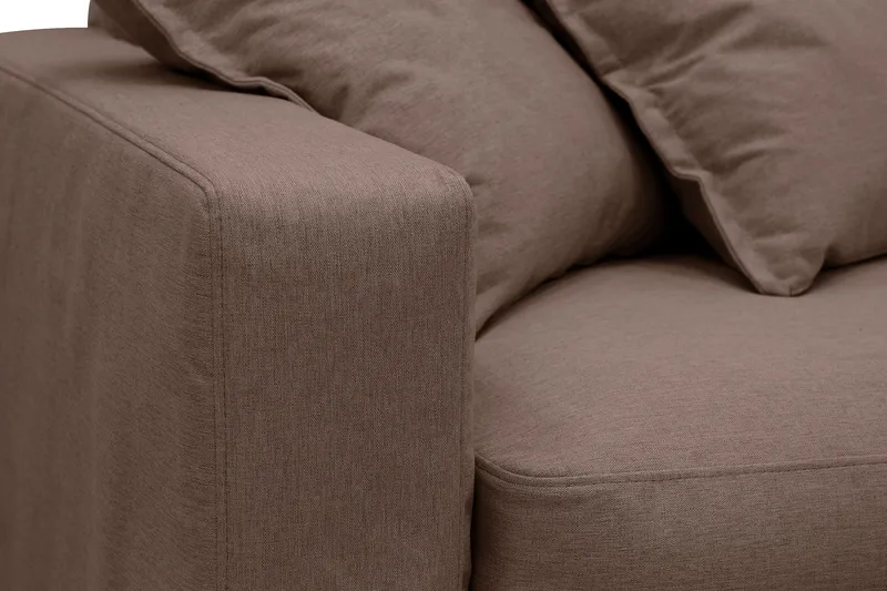 Valencia Extra Djup 4-sits Soffa med Schäslong Höger - Mörkbrun - Möbler - Soffa - Divansoffa & schäslongsoffa - 4 sits soffa med divan